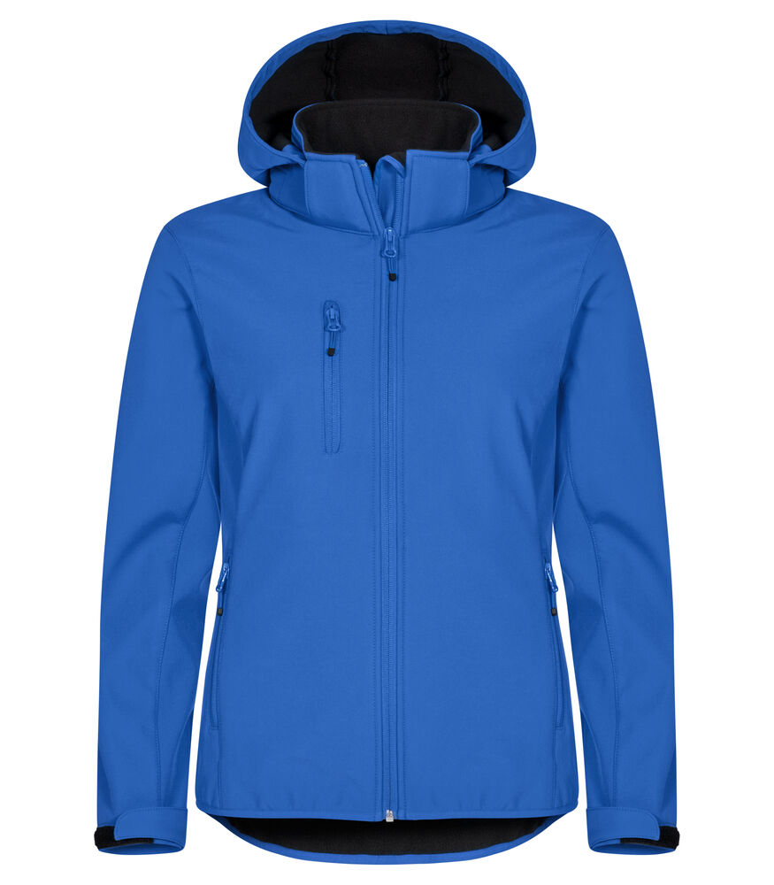 Classic Softshell Hoody Women Royalblå