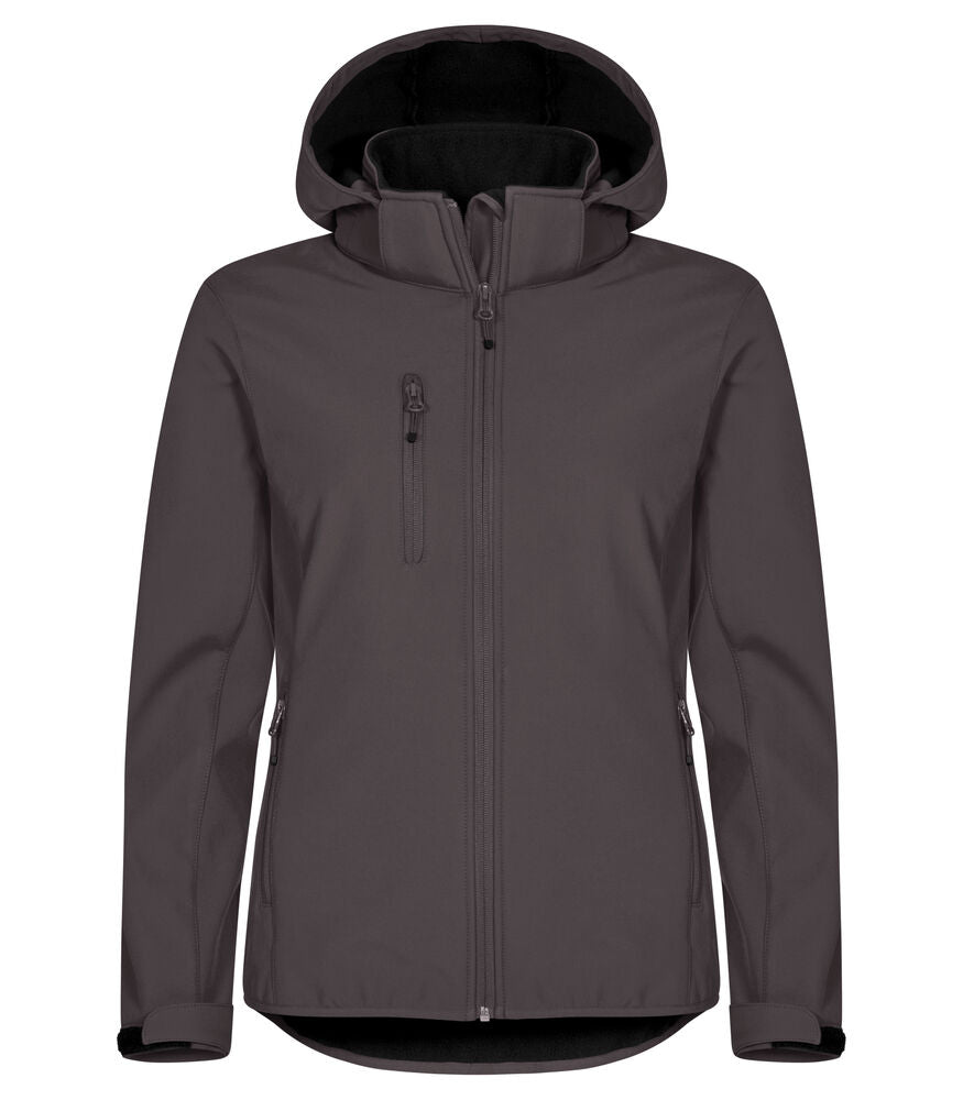 Classic Softshell Hoody Women Grå