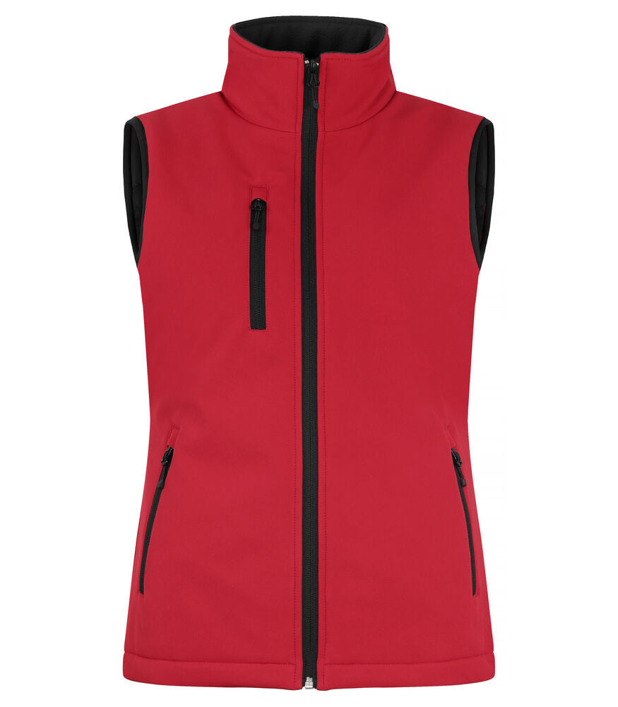 Padded Softshell Vest Women Röd
