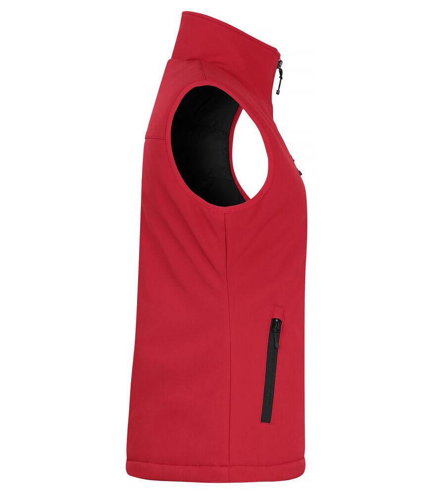 Padded Softshell Vest Women Röd