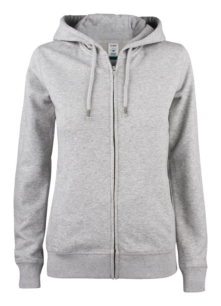 Premium OC Hoody Full Zip Women Gråmelerad
