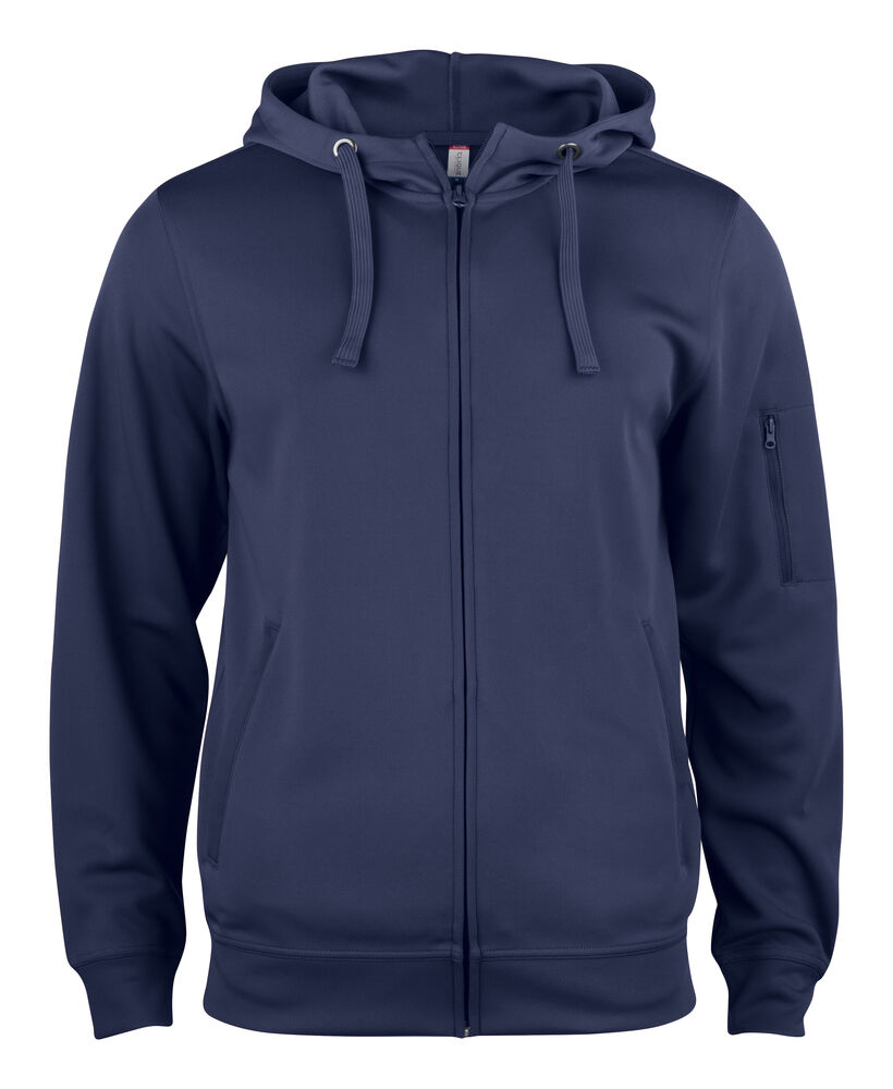 Basic Active Hoody Full Zip Mörk marin