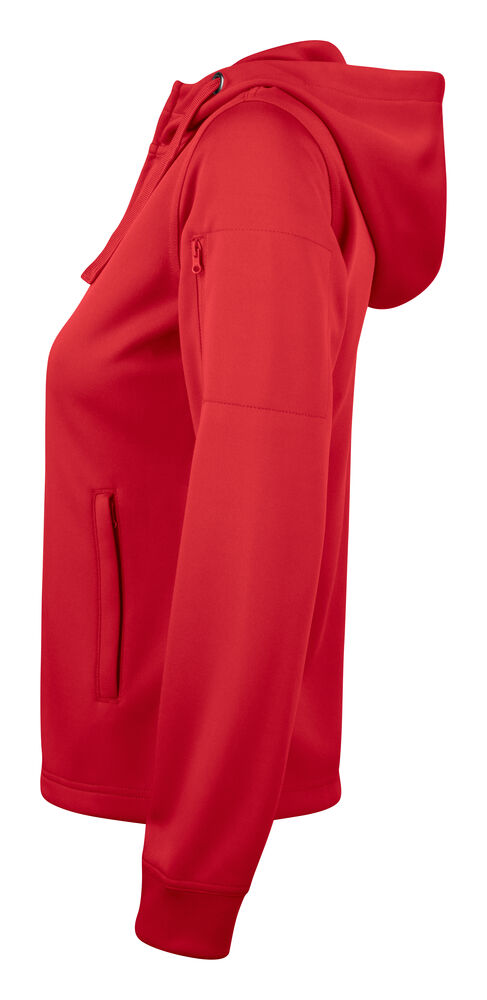 Basic Active Hoody Full Zip Women Röd