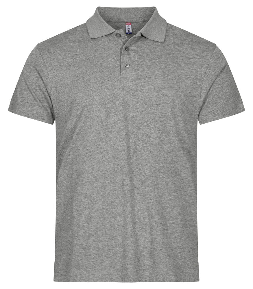 Single Jersey Polo Gråmelerad
