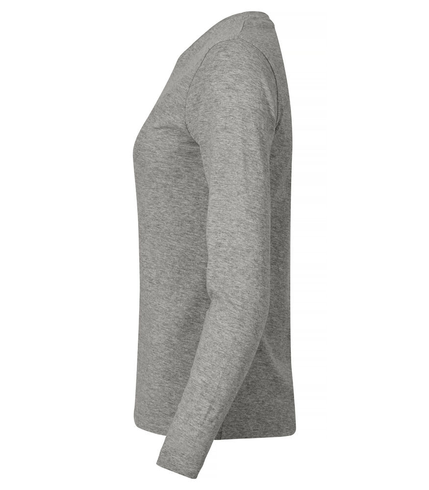 Premium Fashion-T L/S Women Gråmelerad