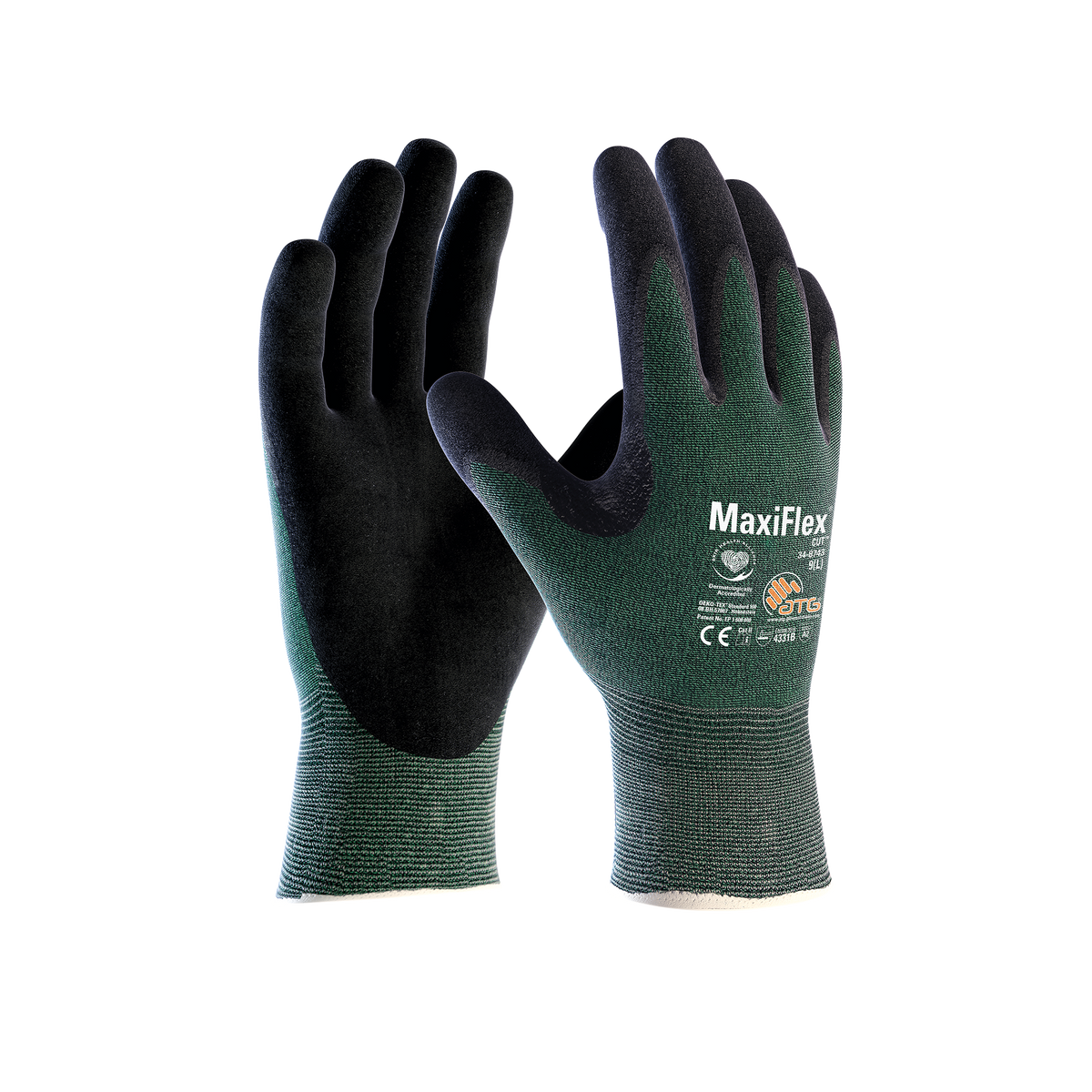 MaxiFlex Cut 3B HT Gloves Mörkgrön