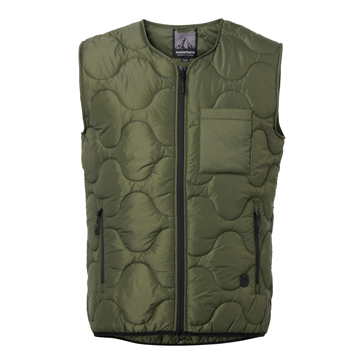 Beckey Puffer Vest Olivgrön