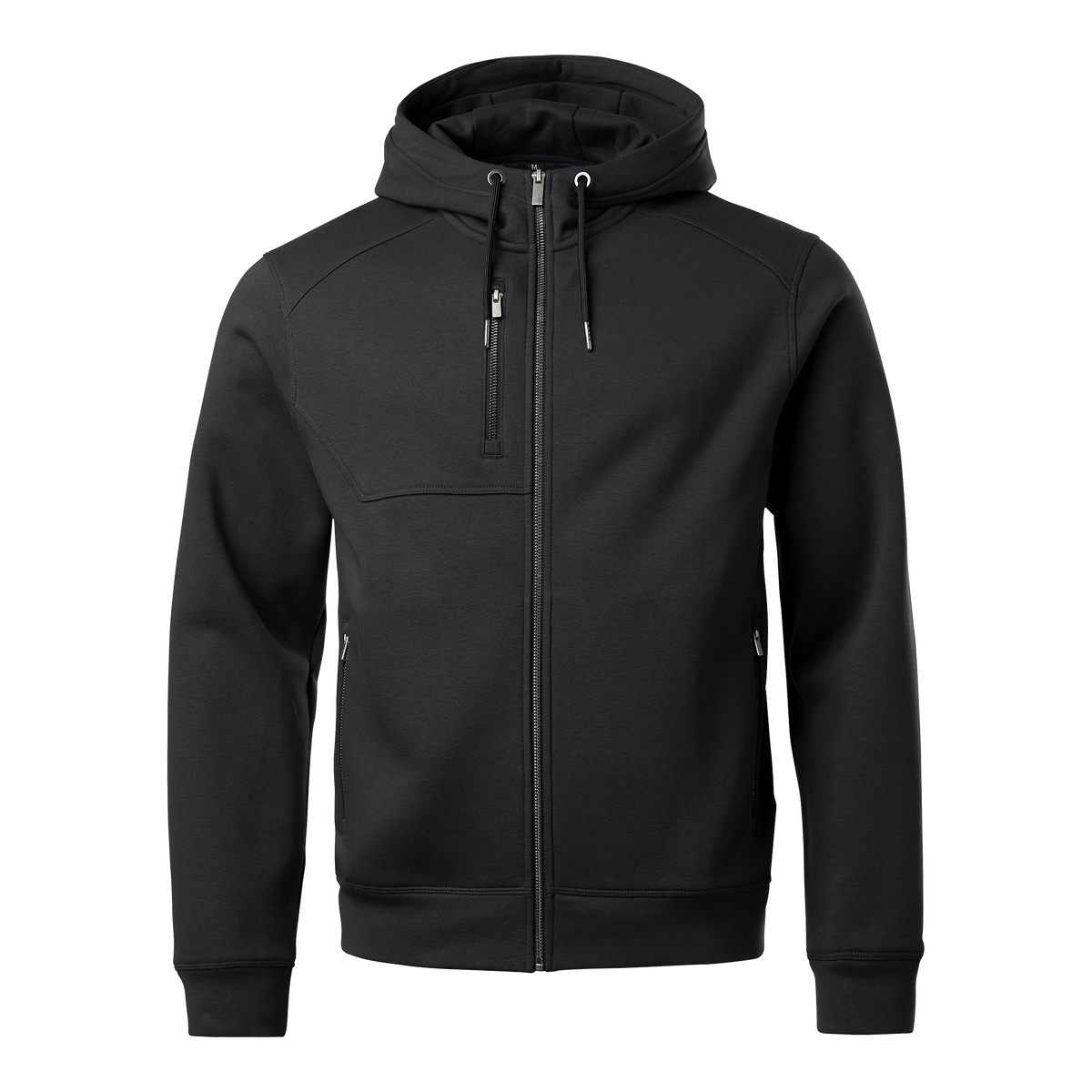 Gavin Zip Hood Svart