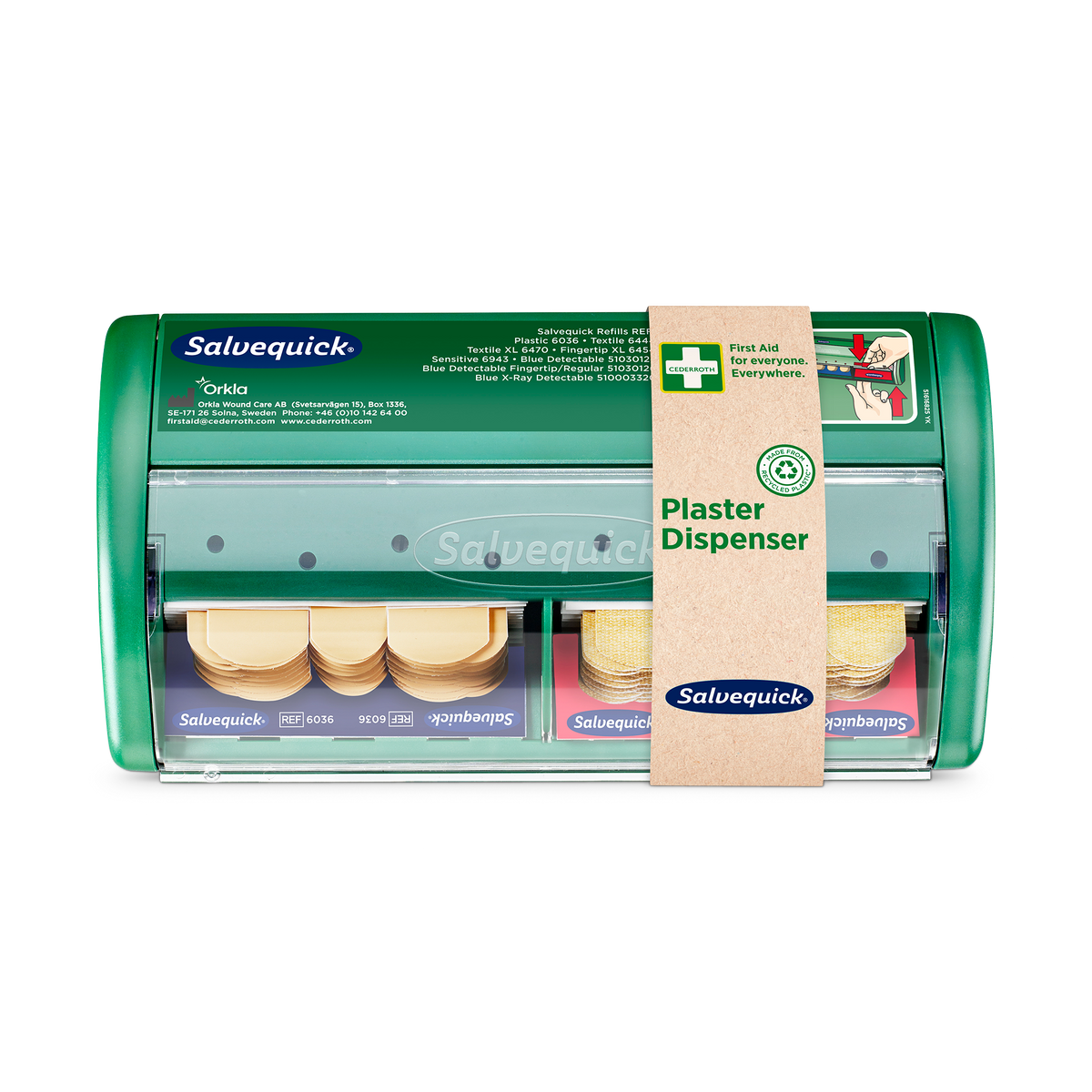 Plastic & Textile Plasters Dispenser Grön