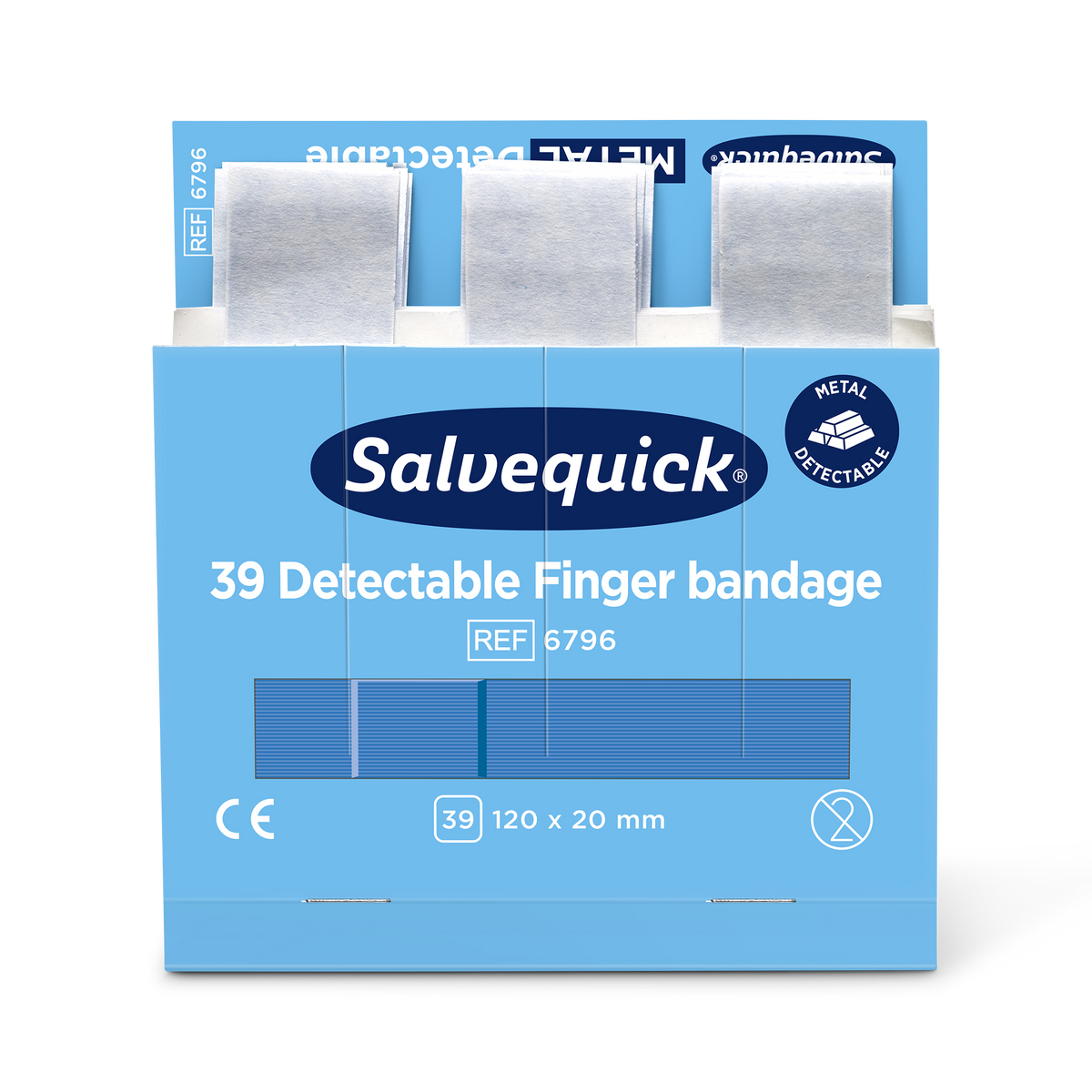Detectable Finger Bandage 6 Refill Blå