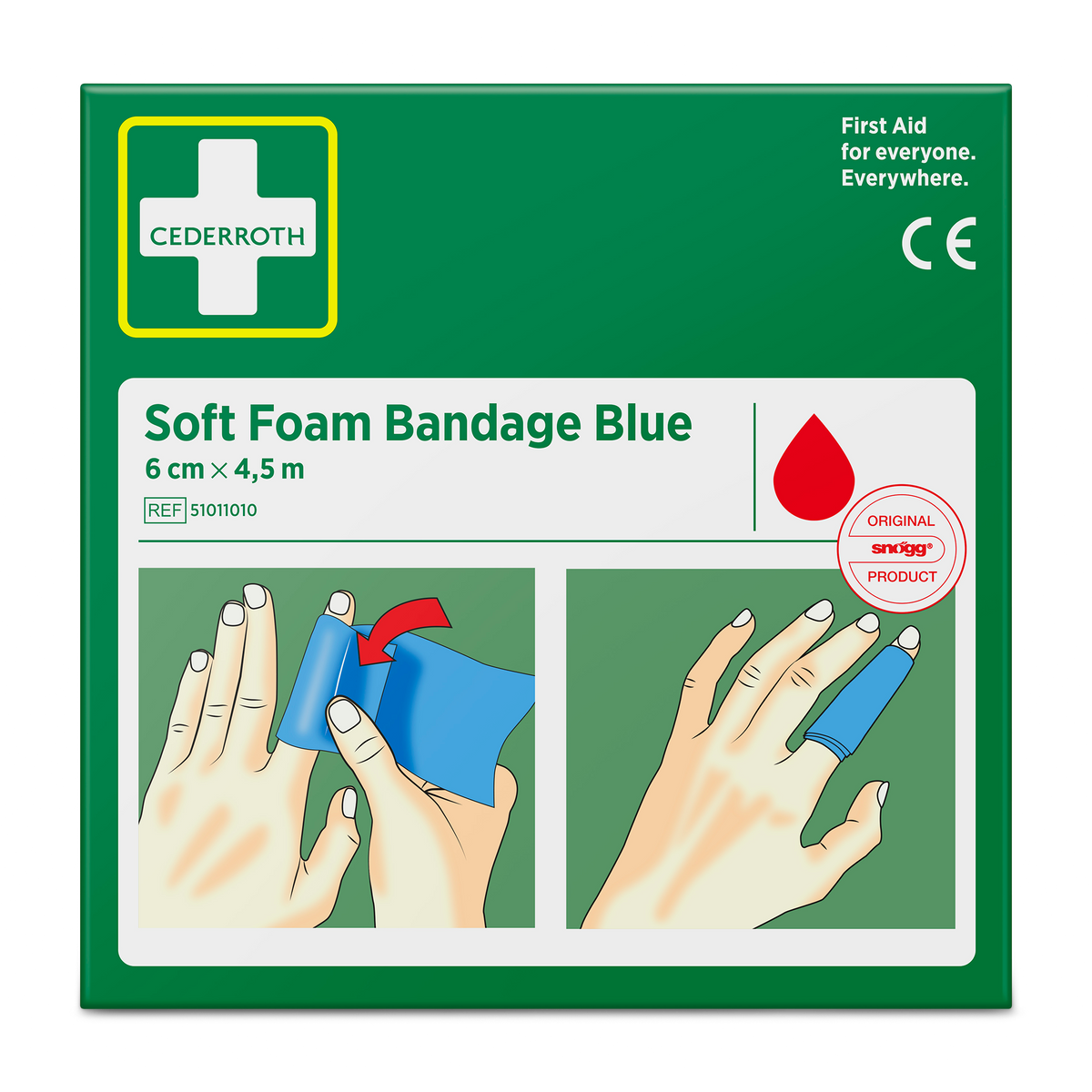 Food Handling Soft Foam Bandage Blå