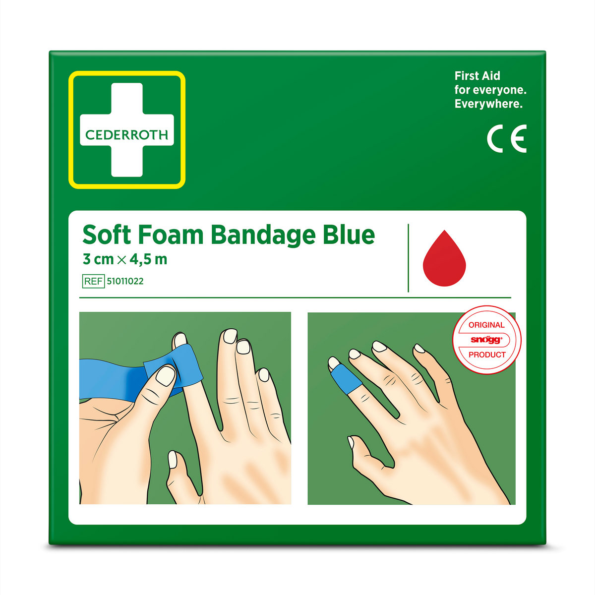 Food Handling Soft Foam Bandage Blå