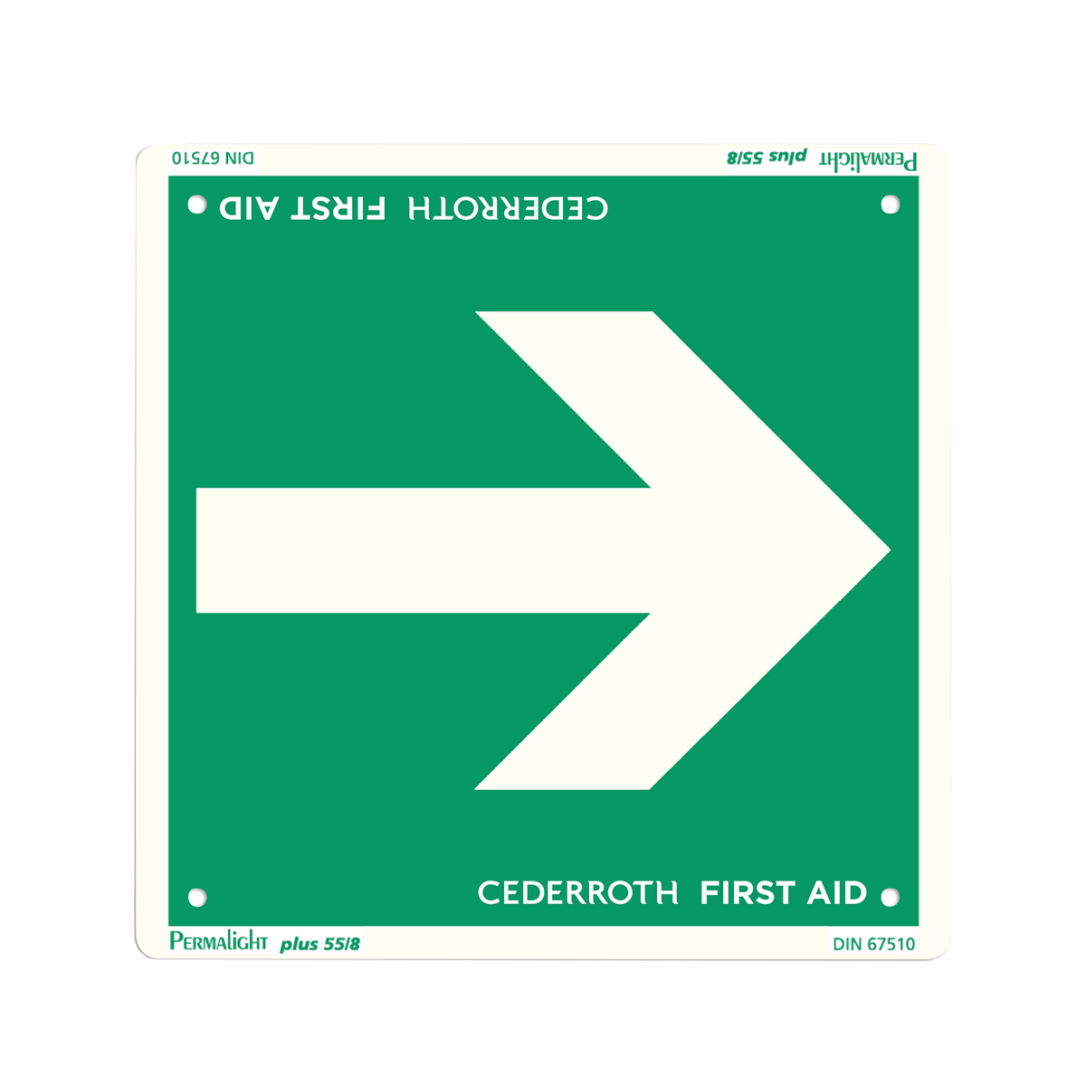 Escape Route Arrow Sign Grön