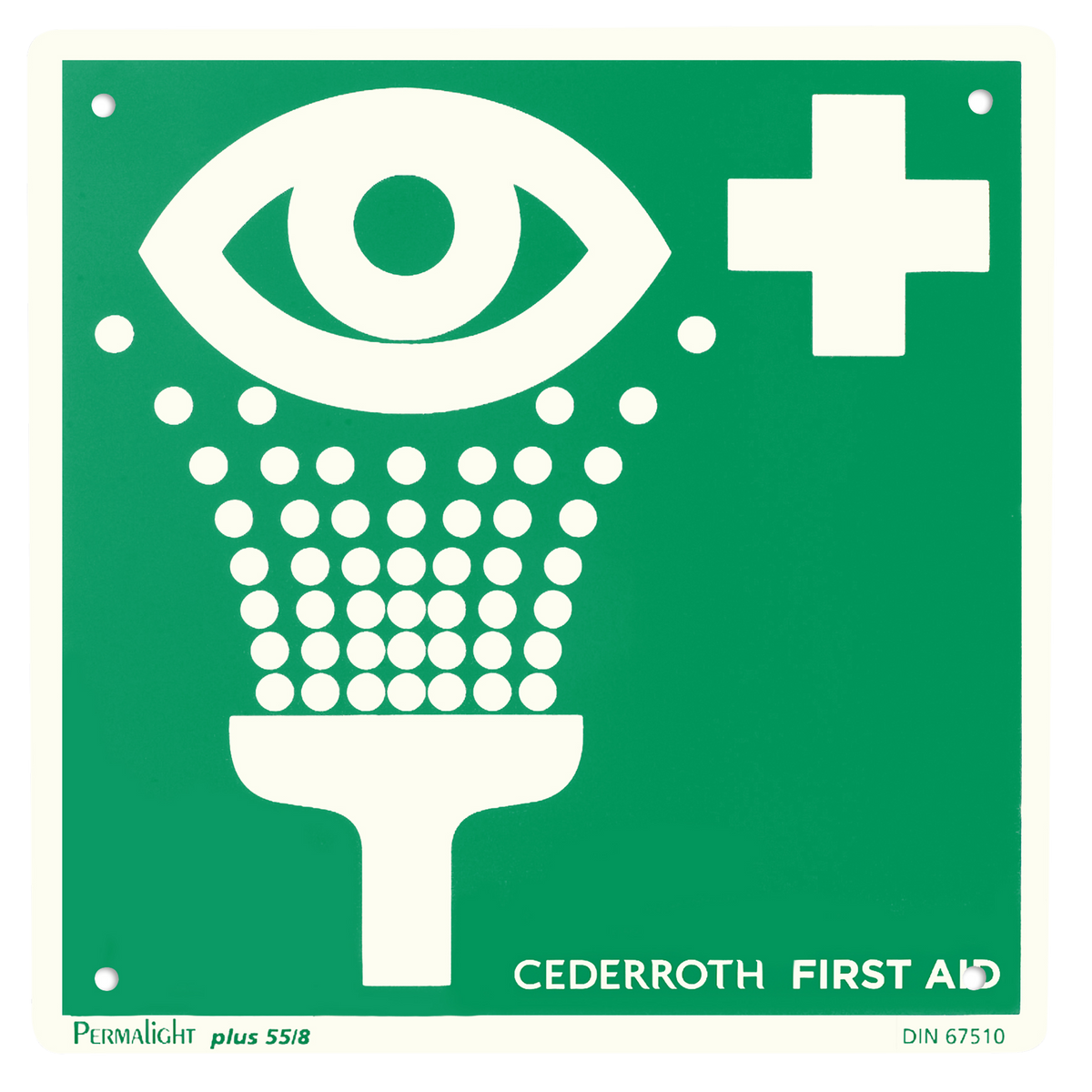 Eye Wash Sign Grön