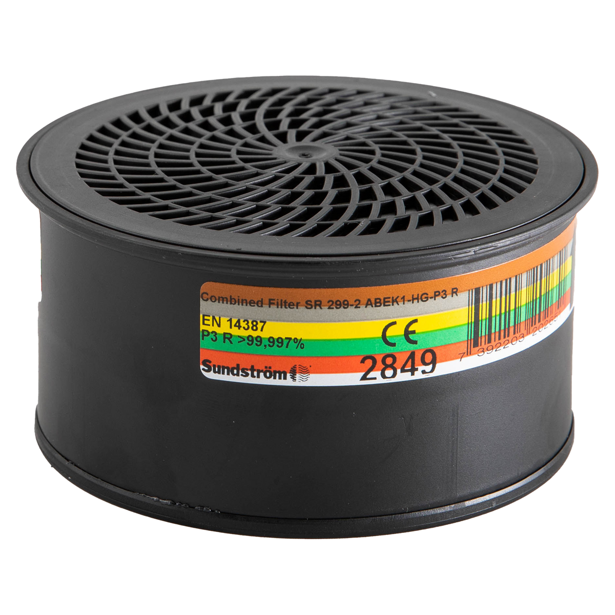 SR 299-2 ABEK1-Hg-P3 3p Filter Svart