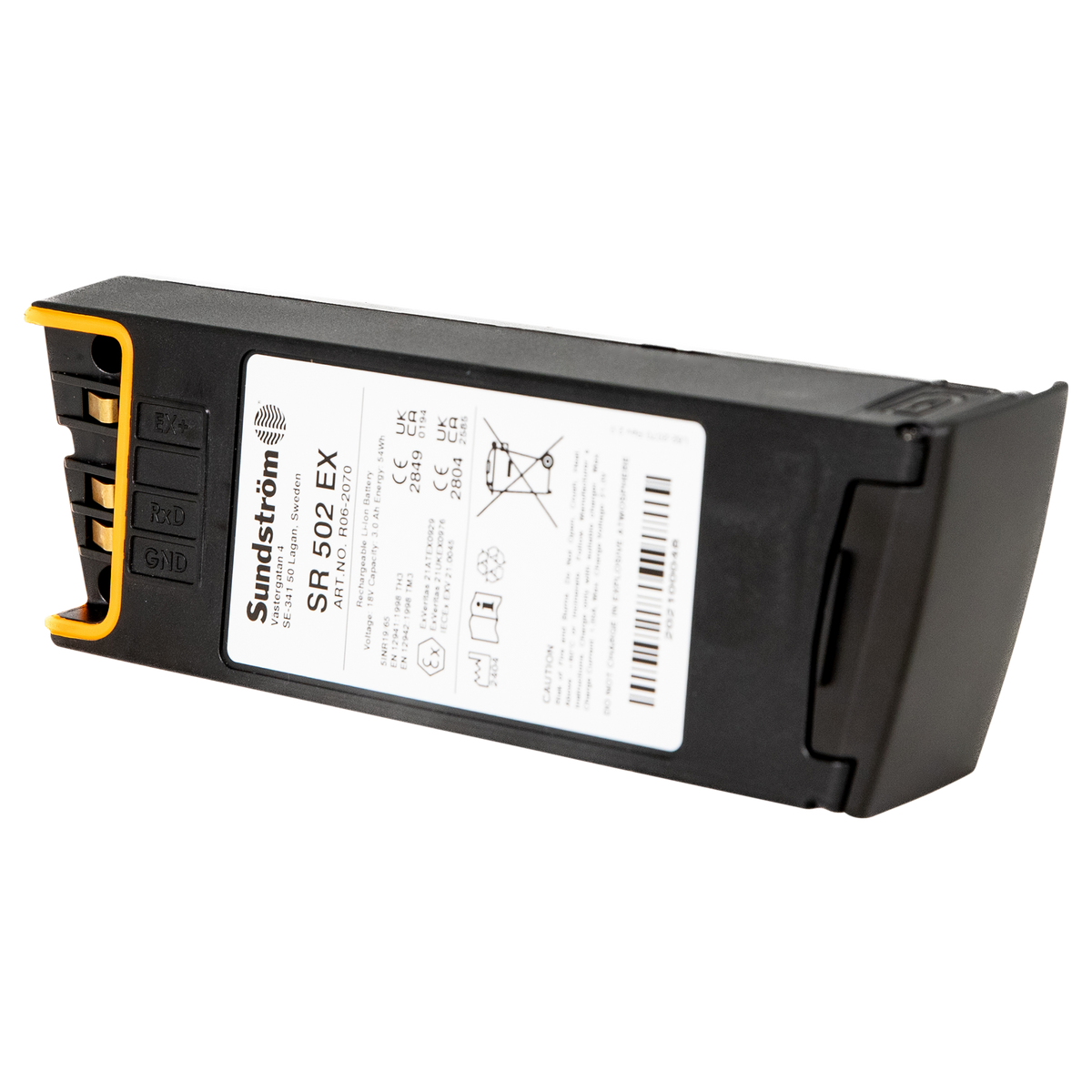 SR 502 EX Battery Spare Parts Svart