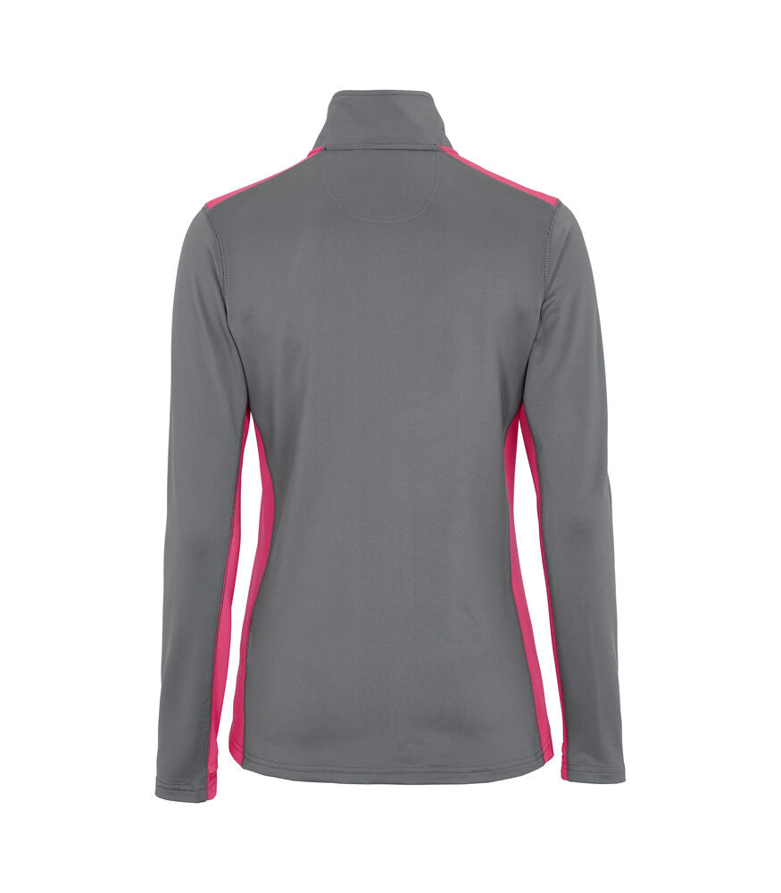 Evora fullzip woman Grå/Neonrosa