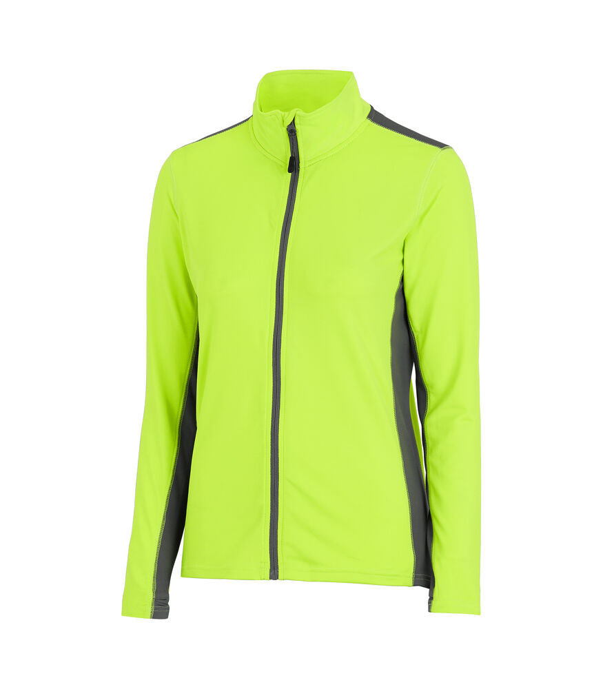 Evora fullzip woman Neongul/Grå