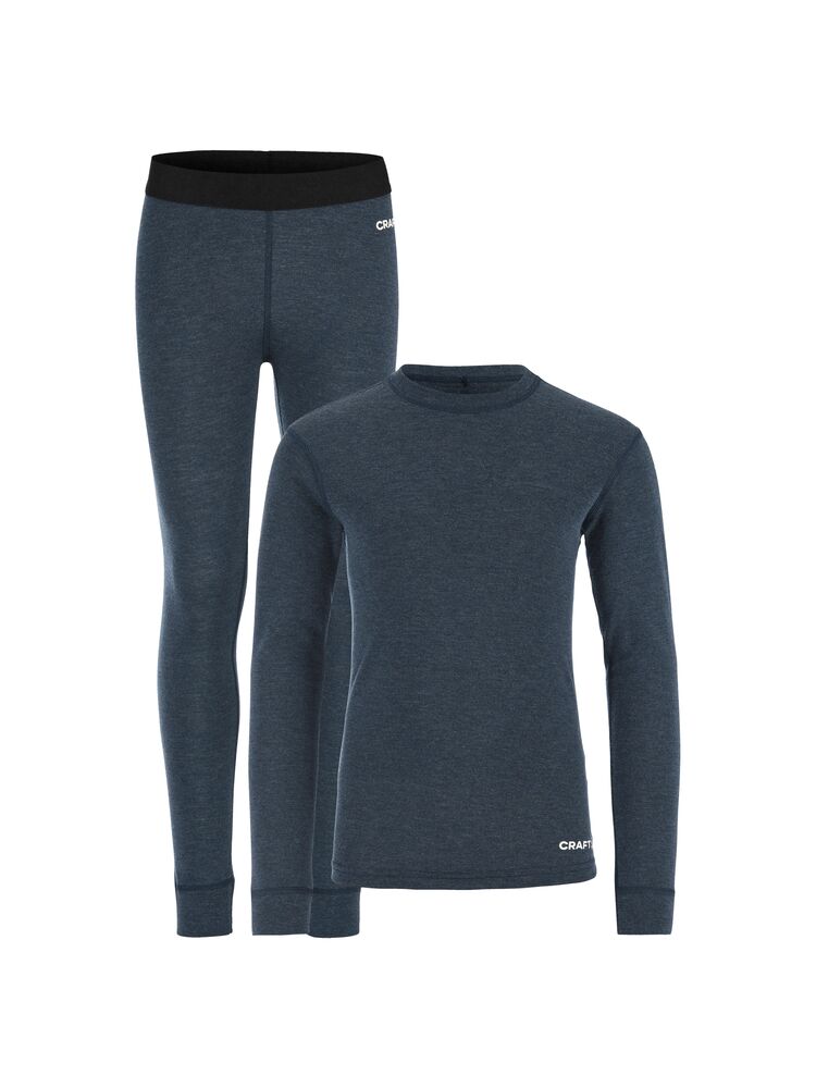 Wool Merino Set Jr Blues/Melange