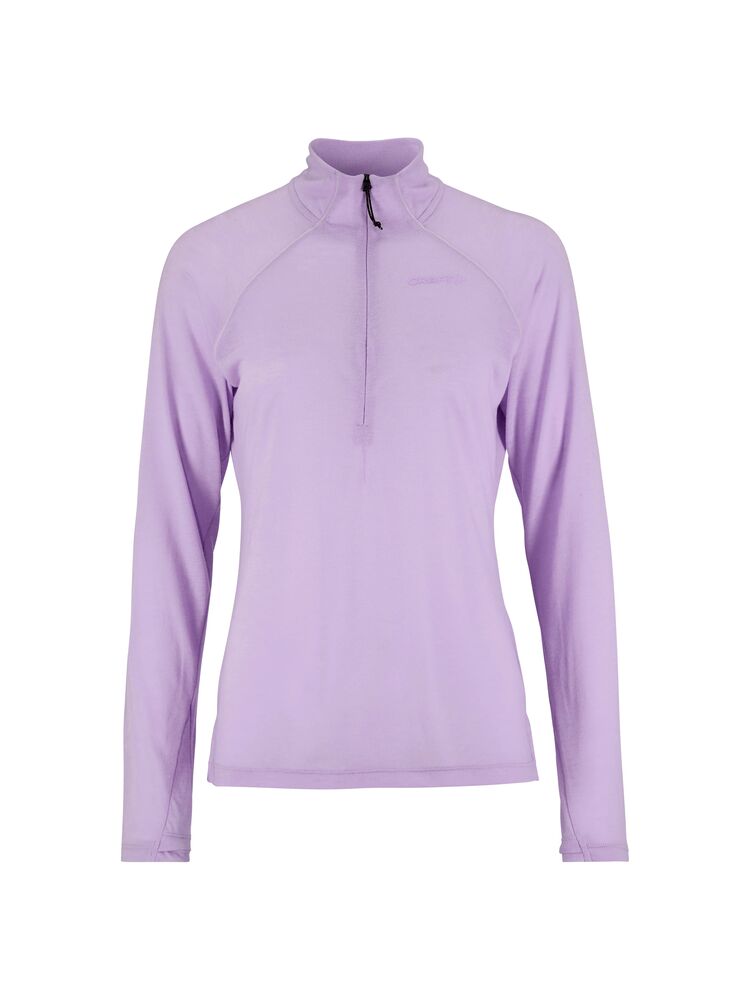 Wool LS Tee W Syrenlila/Melange
