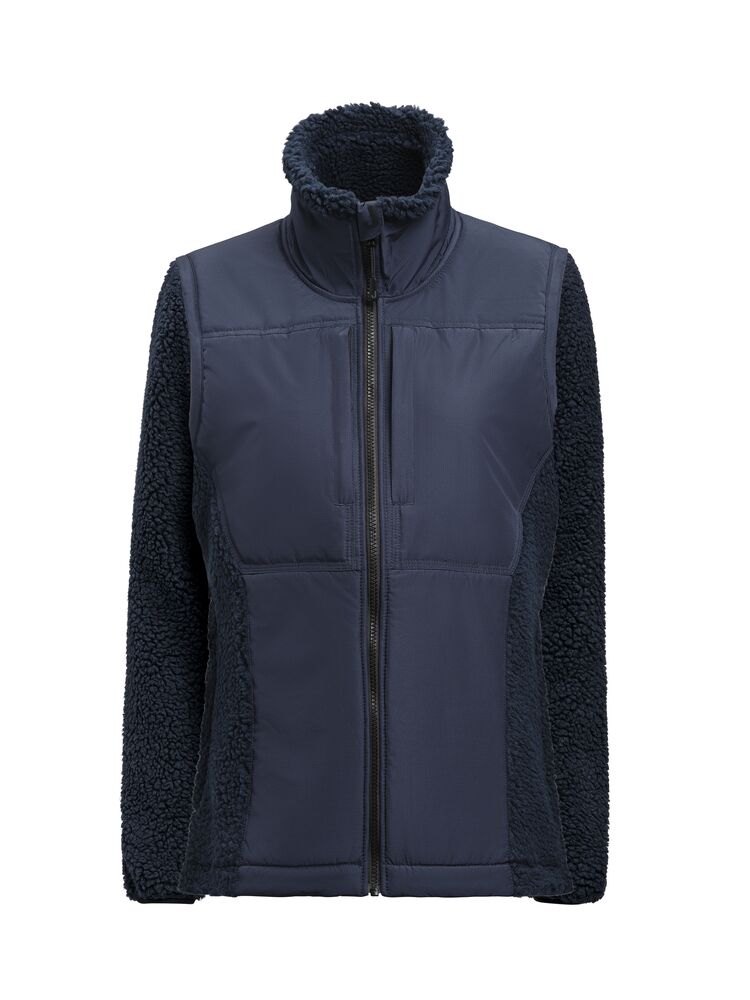 1174 Pile Jacket W Marinblå