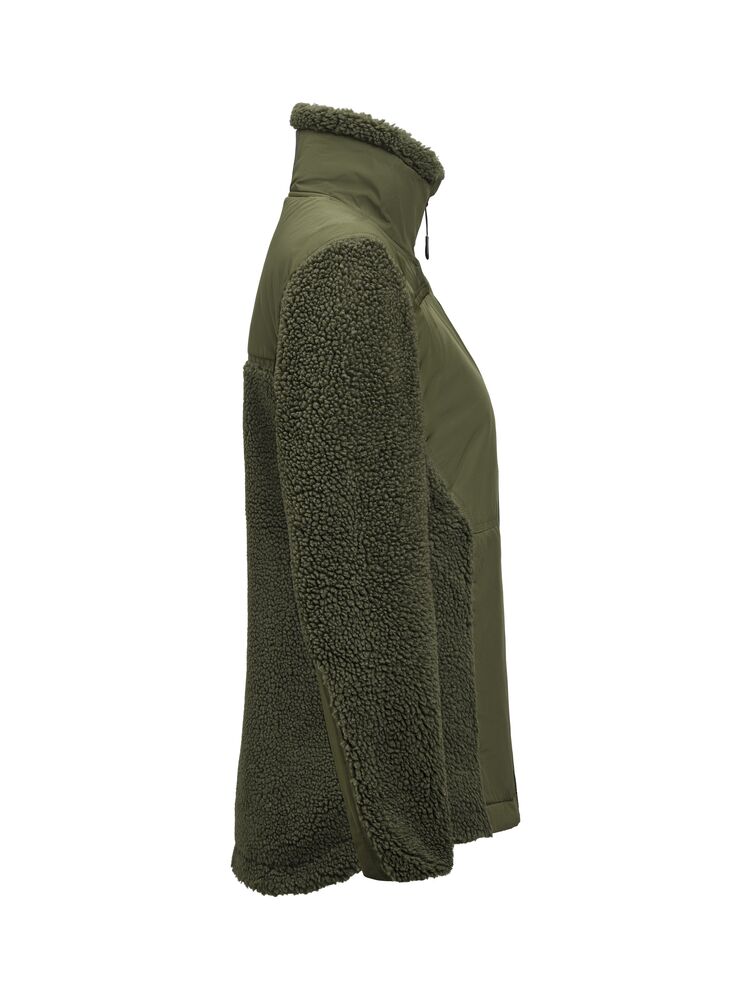 1174 Pile Jacket W Olivgrön