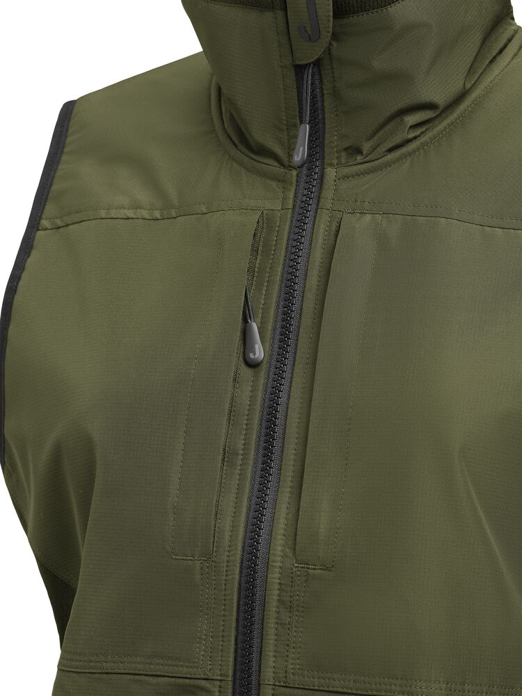 1277 Fleece Vest W Olivgrön