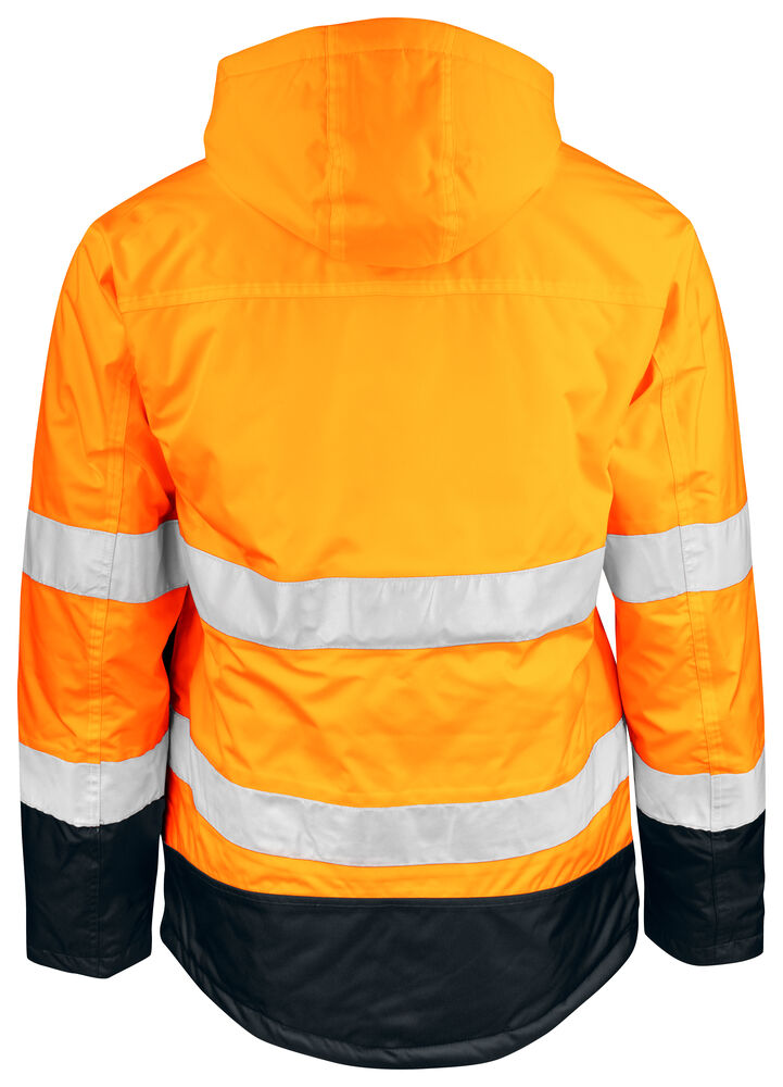 1383 Jacka Fodrad Varsel Orange/Svart