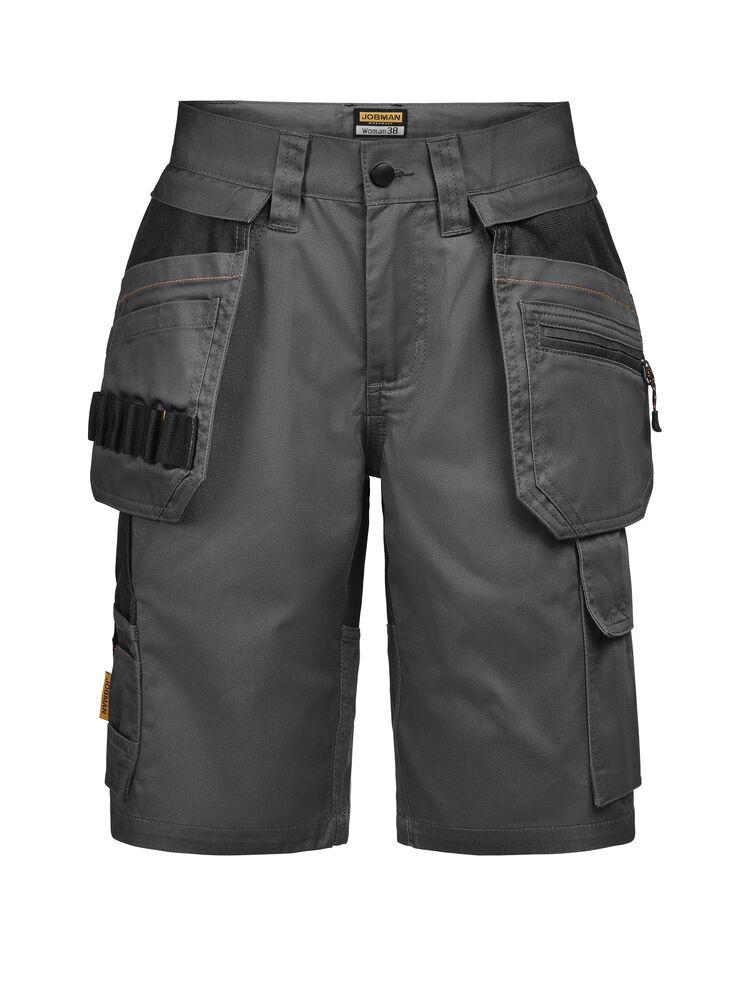 2337 Hantverksshorts semistretch Dam Grå/Svart