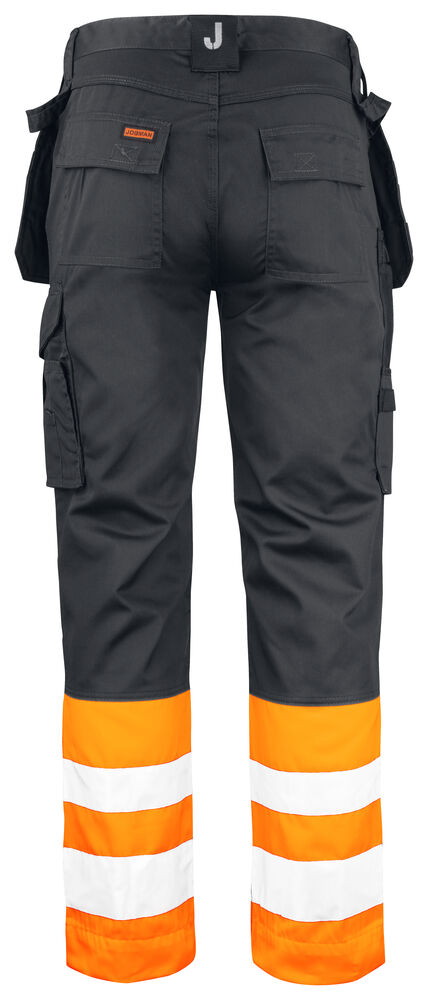 2513 Hantverksbyxa Varsel Svart/Orange