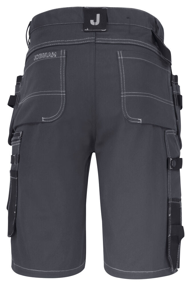 2733 Hantverksshorts Bomull Grå/Svart