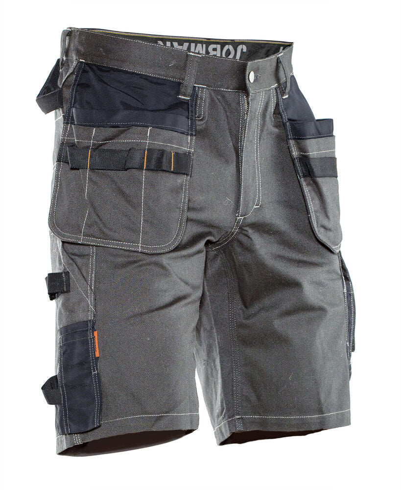 2733 Hantverksshorts Bomull Grå/Svart