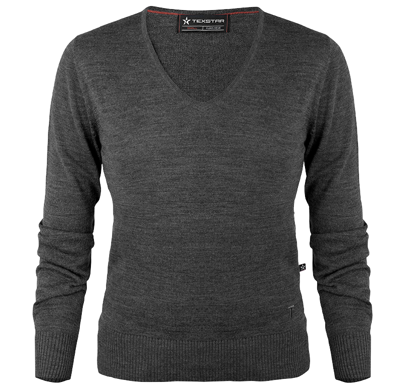 Pullover V-ringad (50/50) Mörkgrå