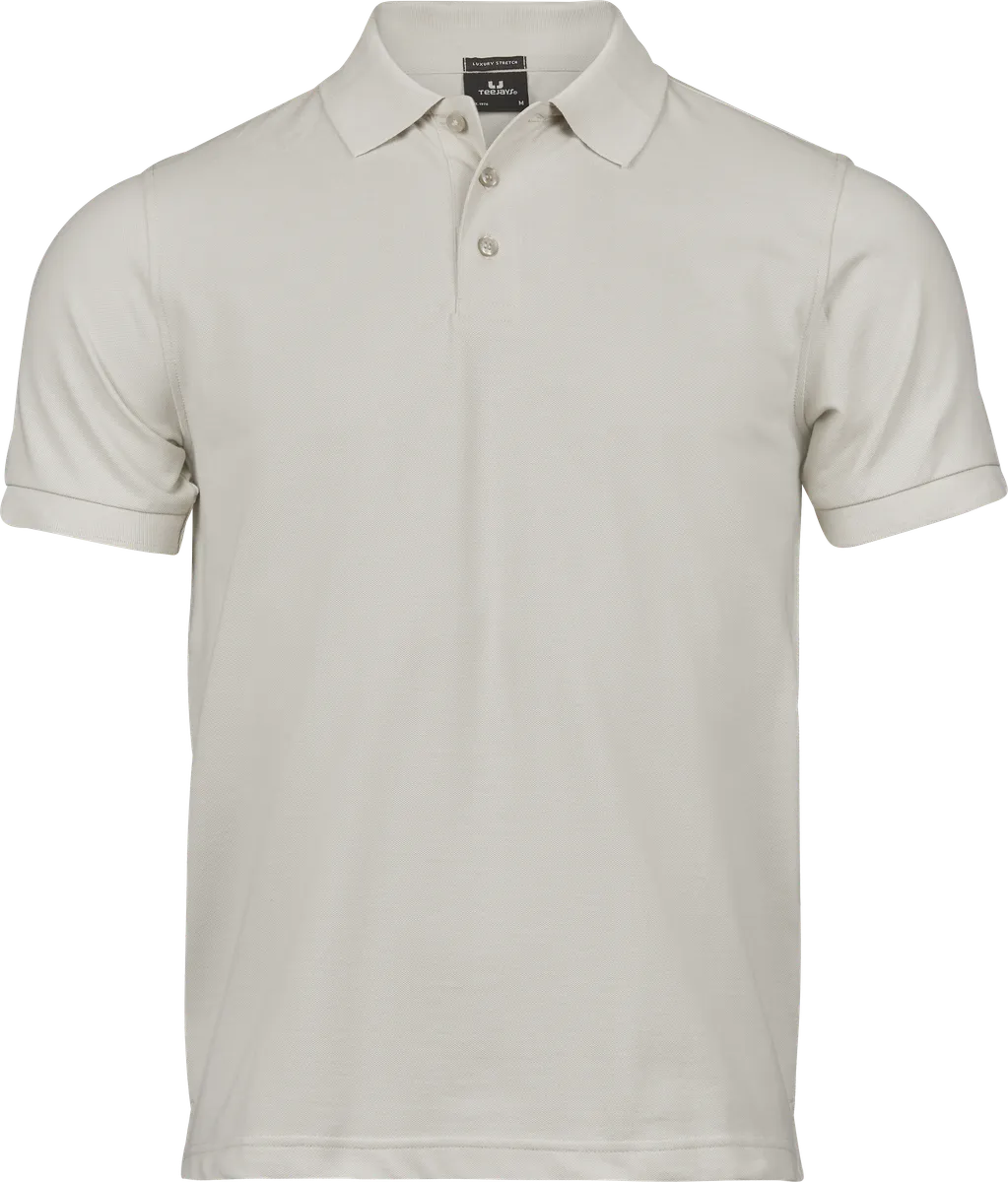 Luxury Stretch Polo, piké för herrar Cement
