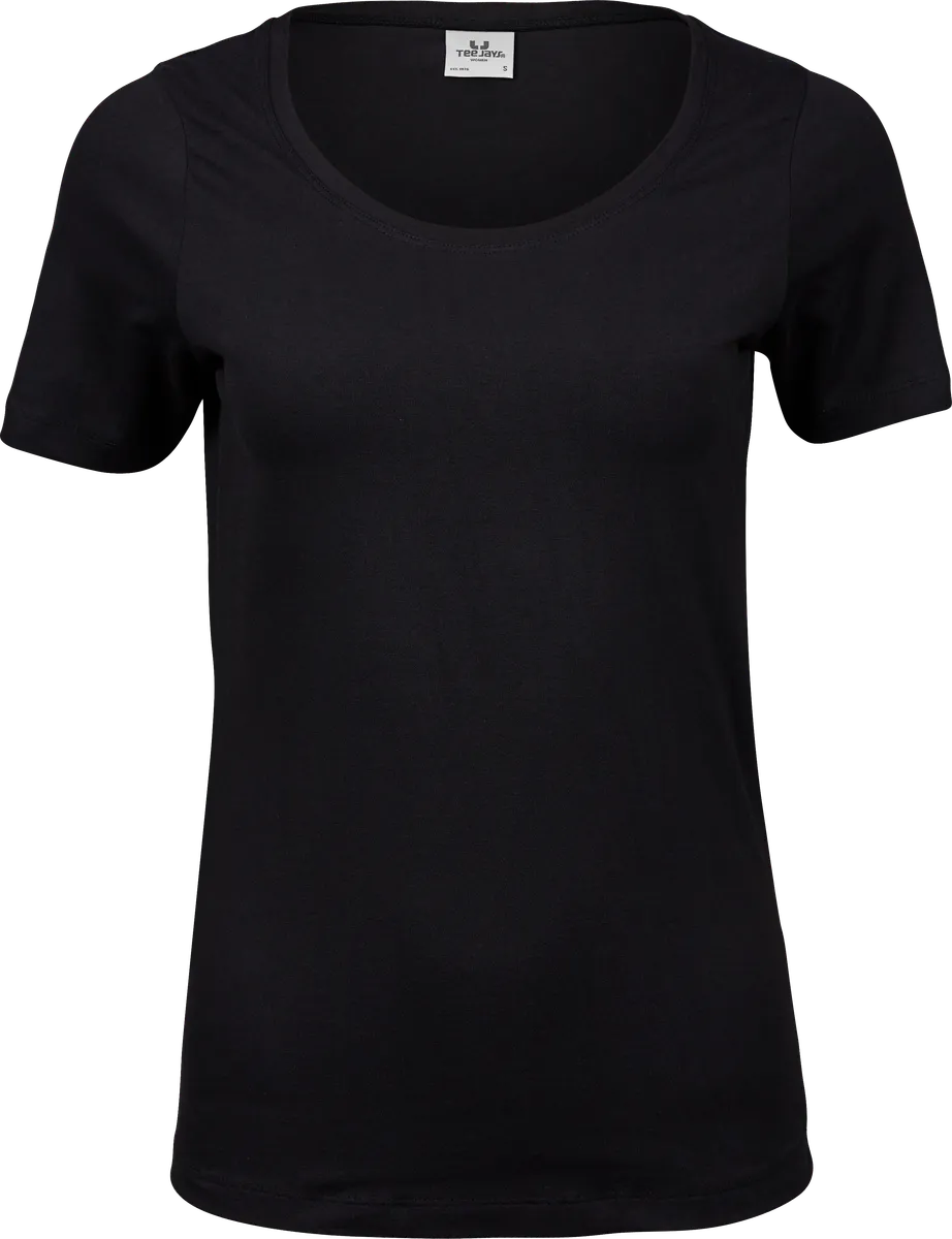 Stretch Tee, t-shirt för damer Svart