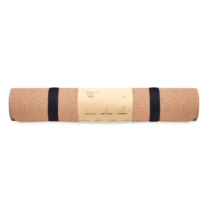 Yogamatta med kork Savasana Beige