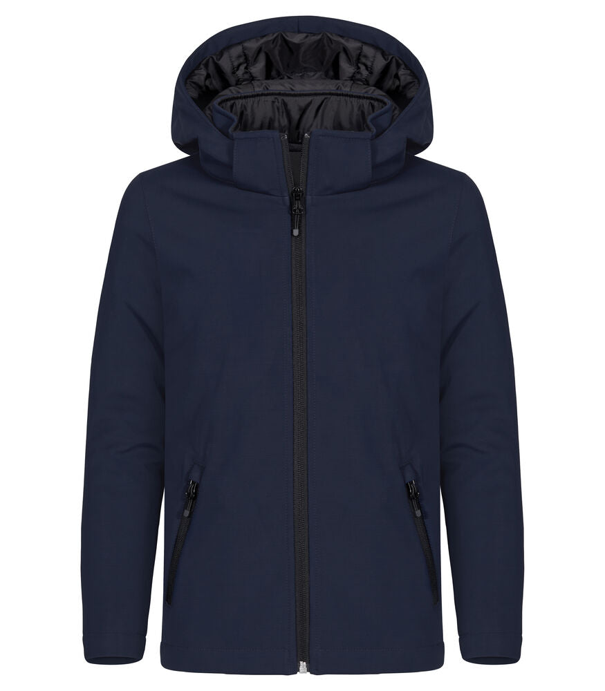 Padded Hoody Softshell Junior Mörk marin