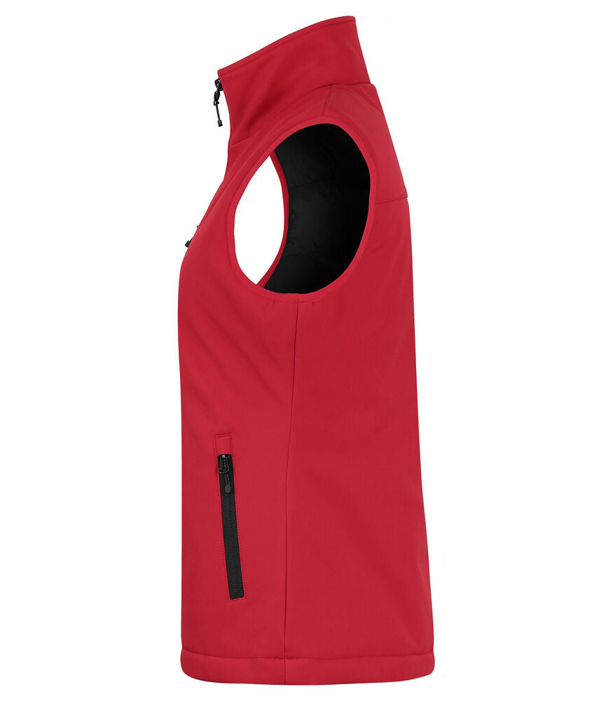 Padded Softshell Vest Women Röd