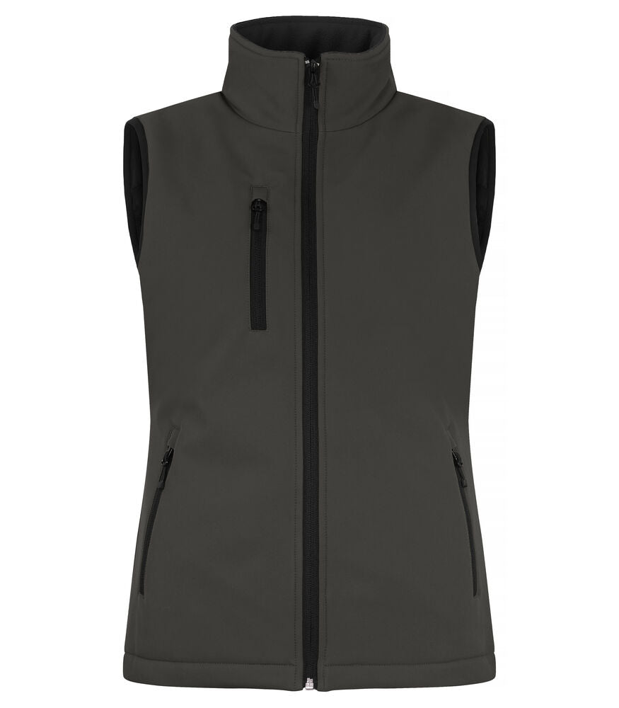 Padded Softshell Vest Women Grå