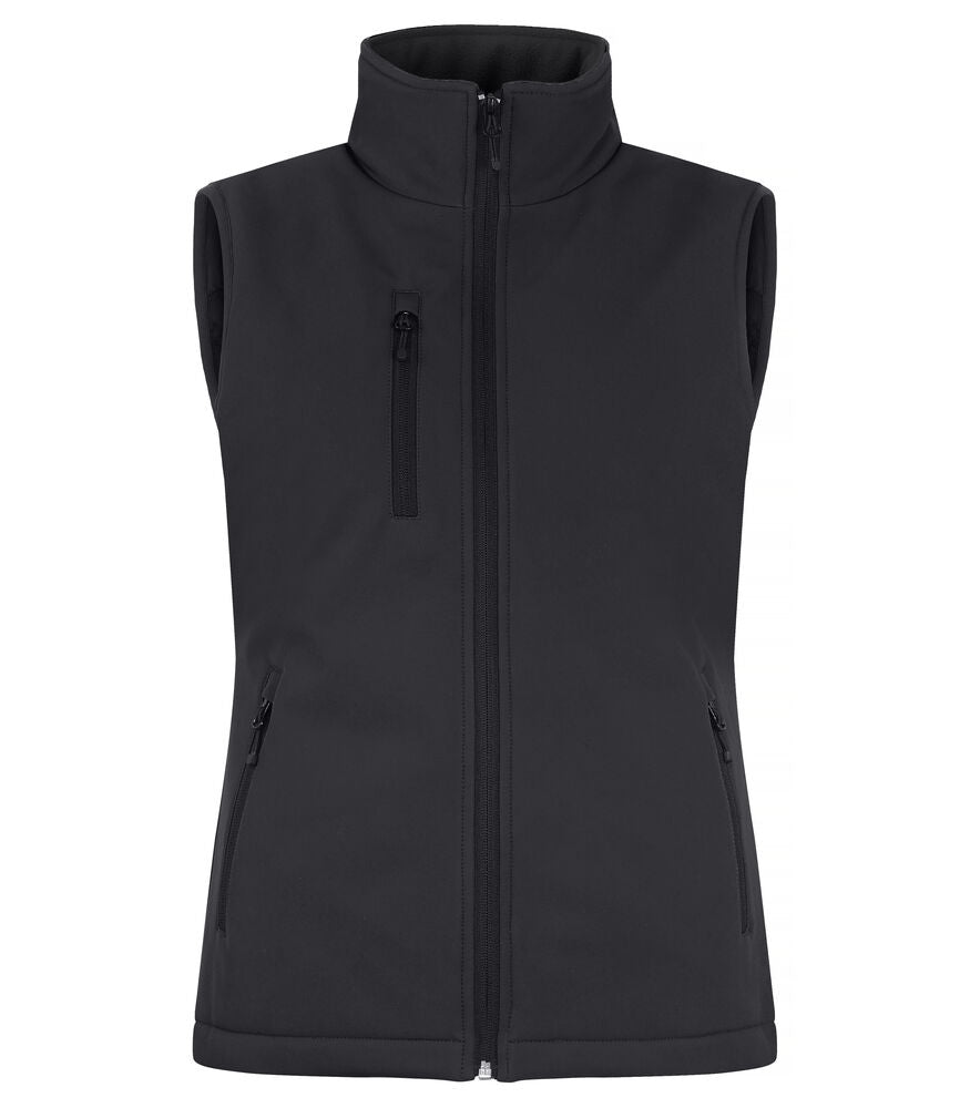 Padded Softshell Vest Women Svart