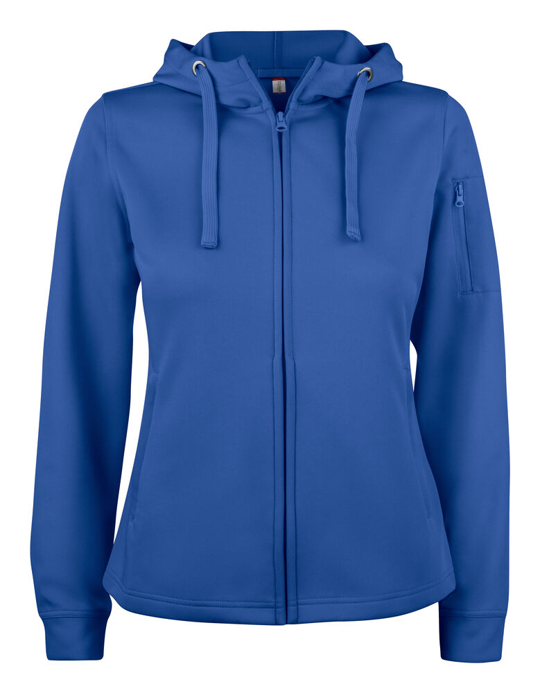 Basic Active Hoody Full Zip Women Royalblå