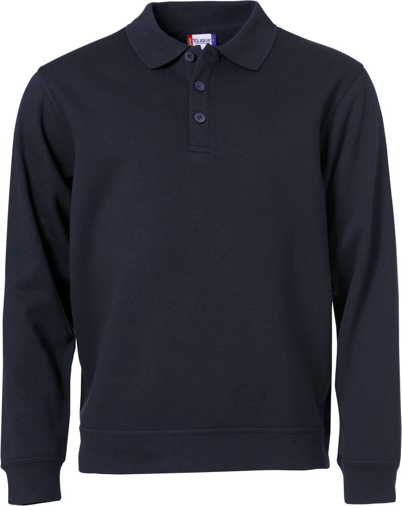 Basic Polo Sweater Mörk marin