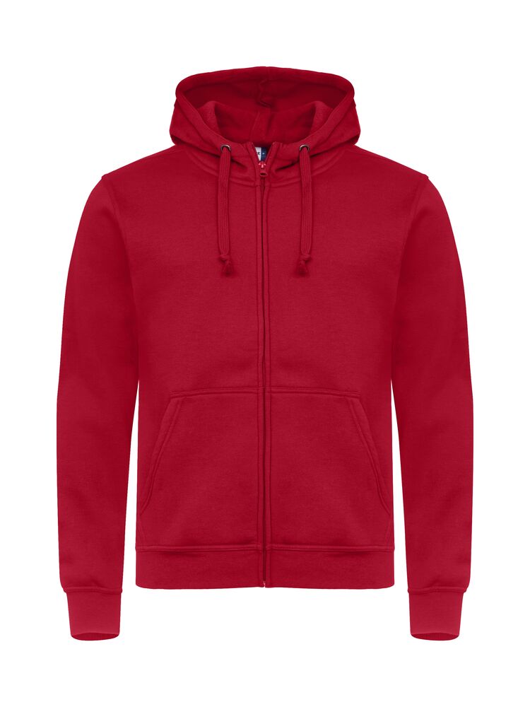 Basic Hoody Full Zip Röd