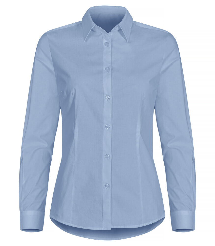 Stretch Shirt L/S Women Ljusblå