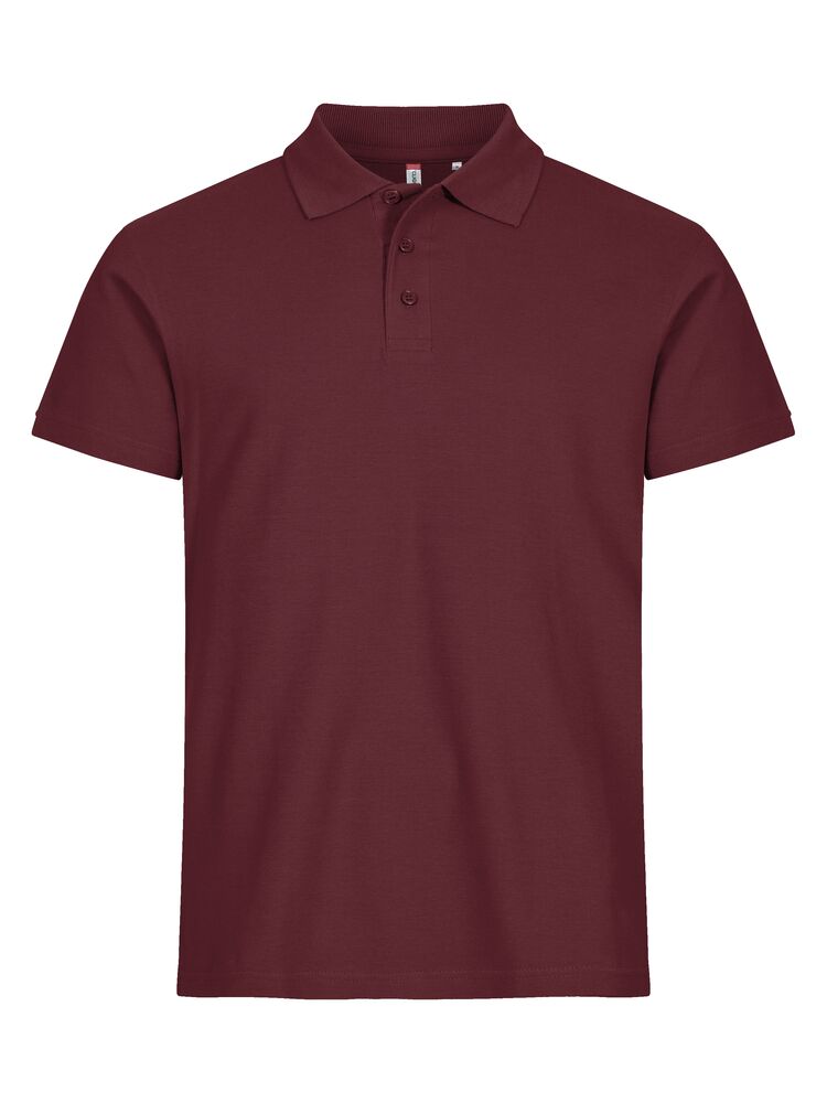 Basic Polo Vinröd