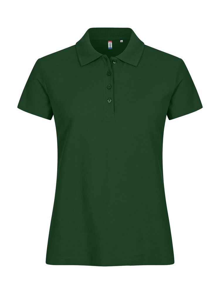 Basic Polo Women Buteljgrön