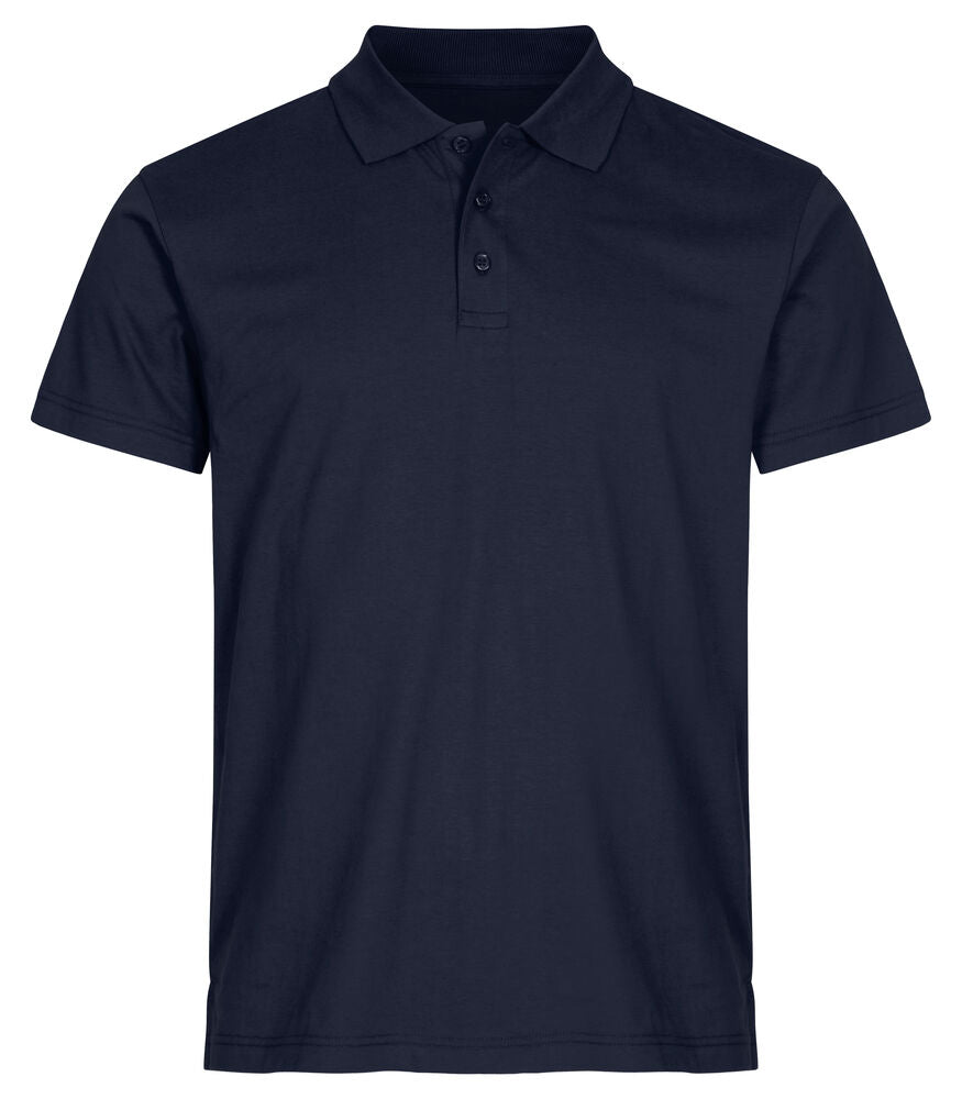 Single Jersey Polo Mörk marin