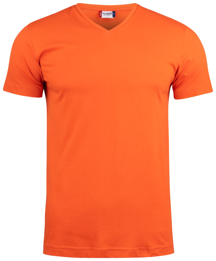 Basic-T V-neck Blodapelsin