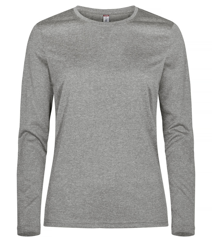 Basic Active-T L/S Women Gråmelerad