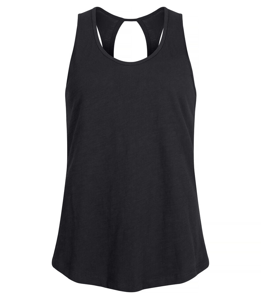 Slub Tanktop Women Svart